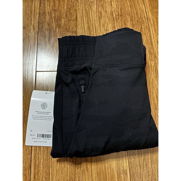 Athleta Brooklyn Camo Jogger Textured Black Camo Plus Size 24 NWT $98 Pockets - Picture 3 of 4